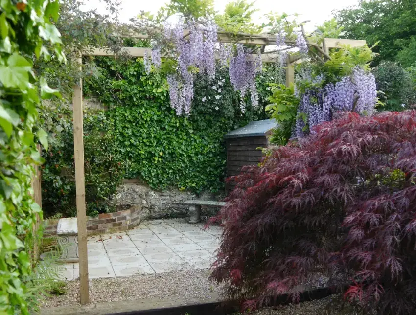 Patio area at Inglenook Cottage