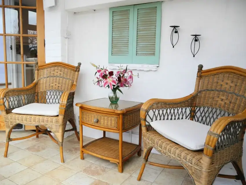 Patio area at Inglenook Cottage