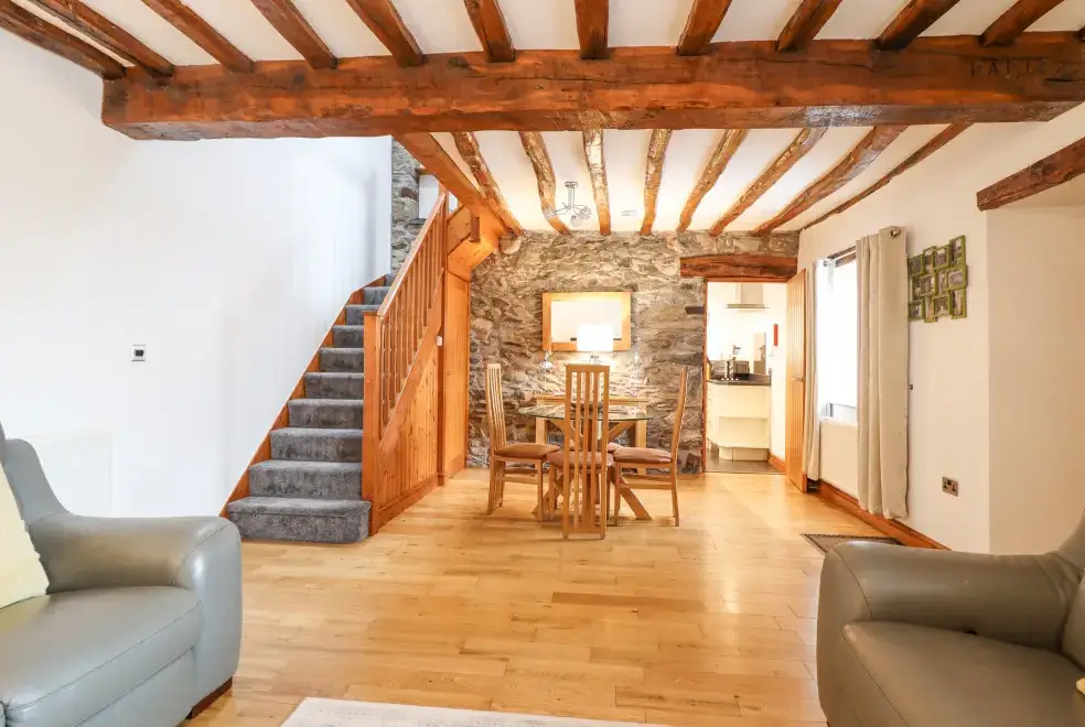 Open plan living area at Isallt