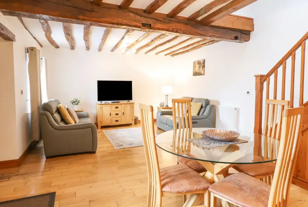 Open plan living area at Isallt