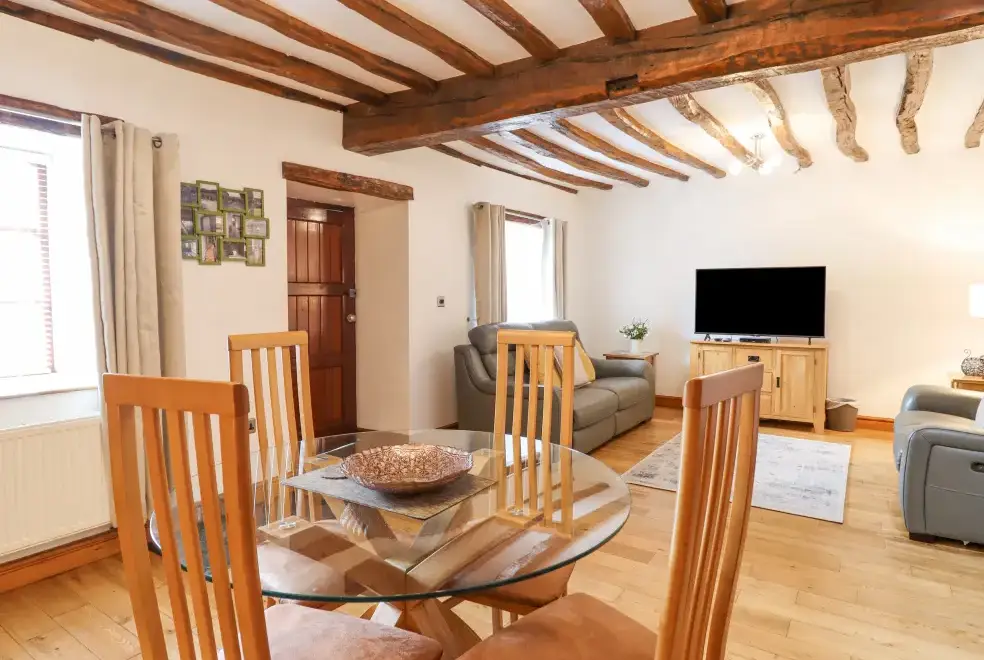 Open plan living area at Isallt