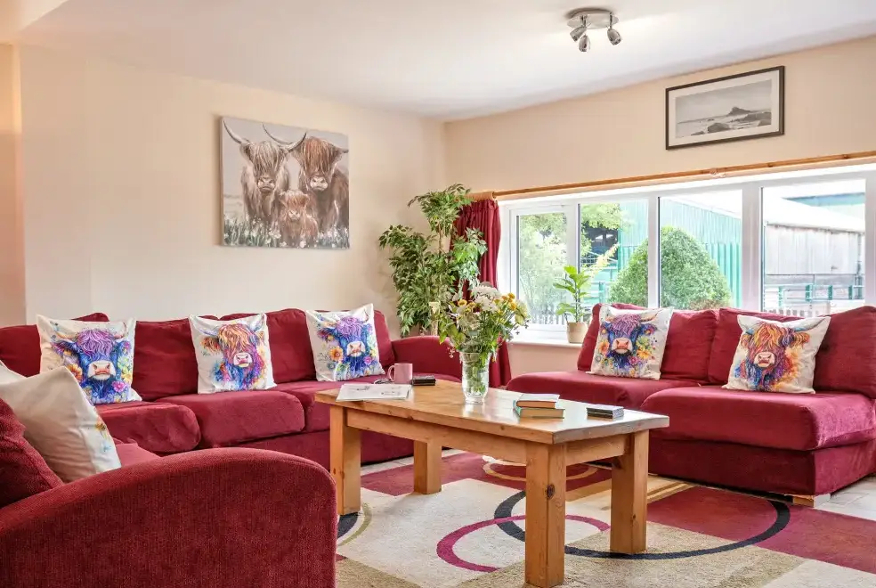 Lounge at James's Parlour with exclusive use of shared Indoor Swimming Pool, Sports Court & Play Area