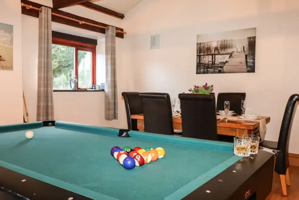 Games Room at Kingfisher Barn