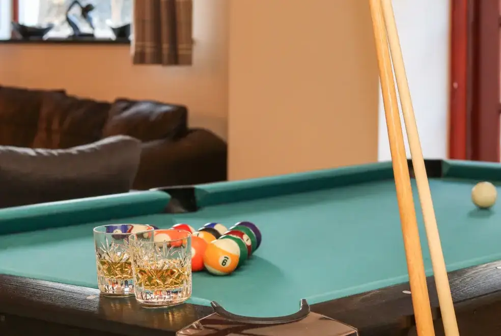 Games Room at Kingfisher Barn