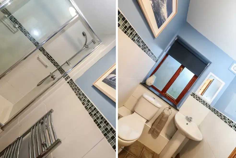 Shower room at Kingfisher Barn