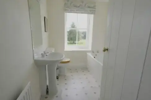 Family bathroom at Kirkandrews House , Cumbria