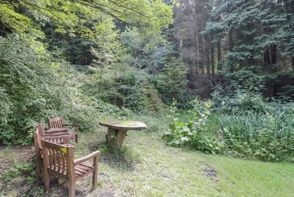 Enclosed garden at Kite's Nest