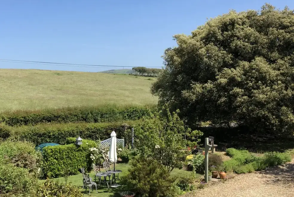 Countryside views at Kitty's Loft Self-catering Cottage, Godshill, South Coast 