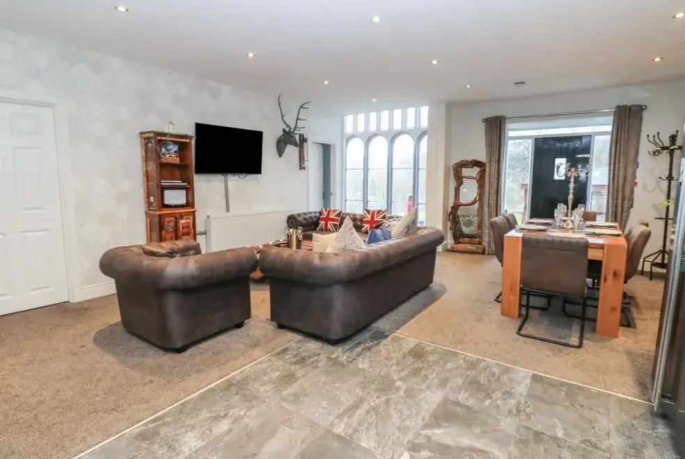 Open plan living area at Knights Corner Stanhope Castle