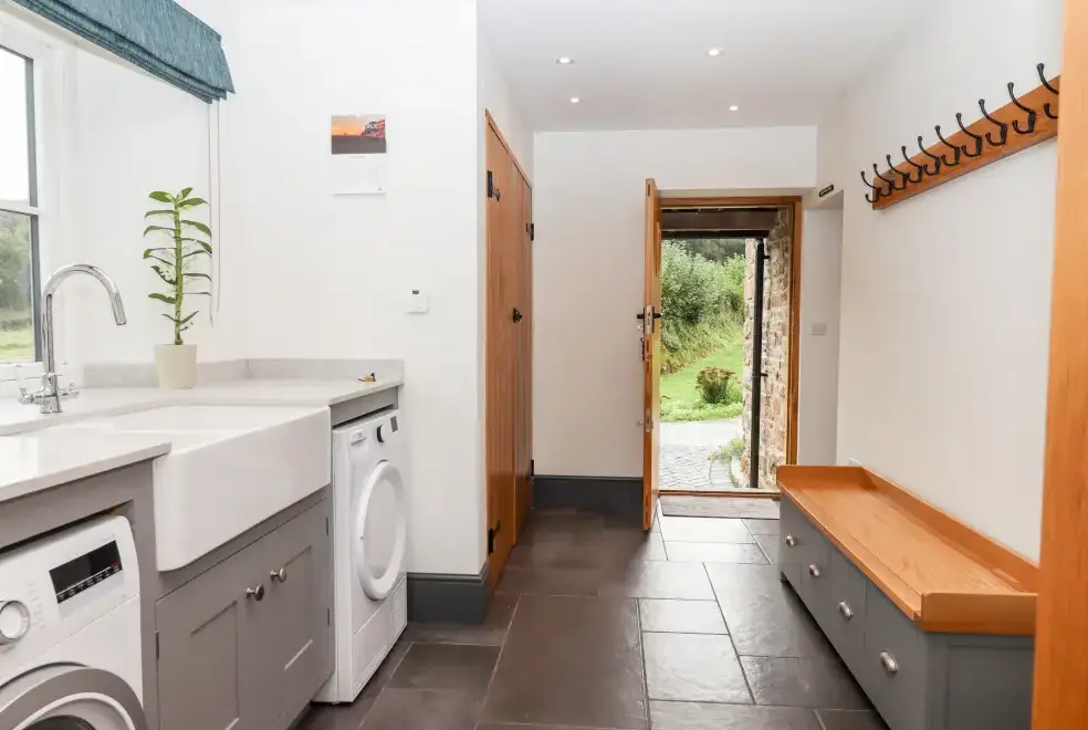 Boot room at Knowle House