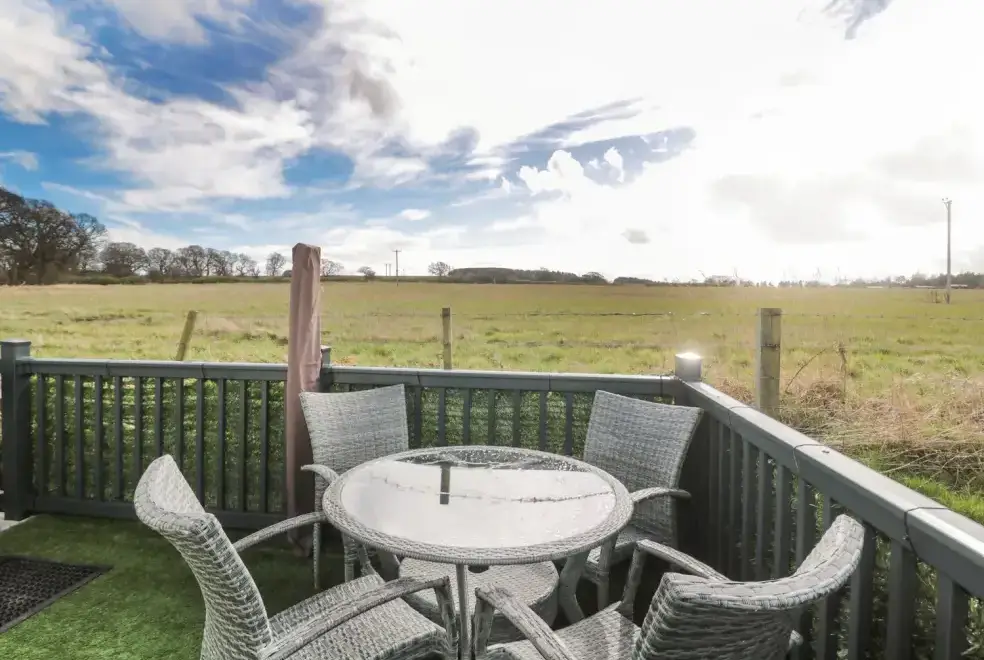 Decked area at La Hacienda Lodge
