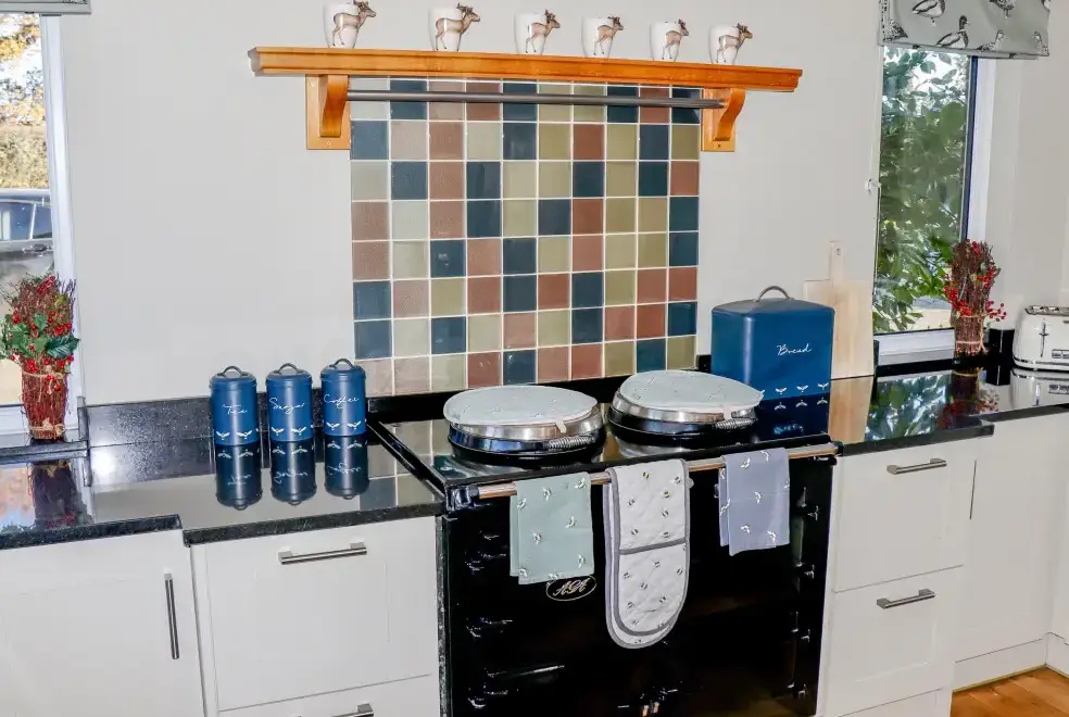 Farmhouse style kitchen at Lake View House