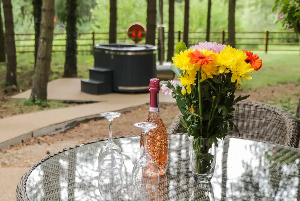 Private Hot Tub at Lake View Lodge