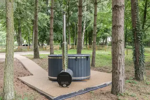 Shared Hot Tub at Lake View Lodge, North Yorkshire