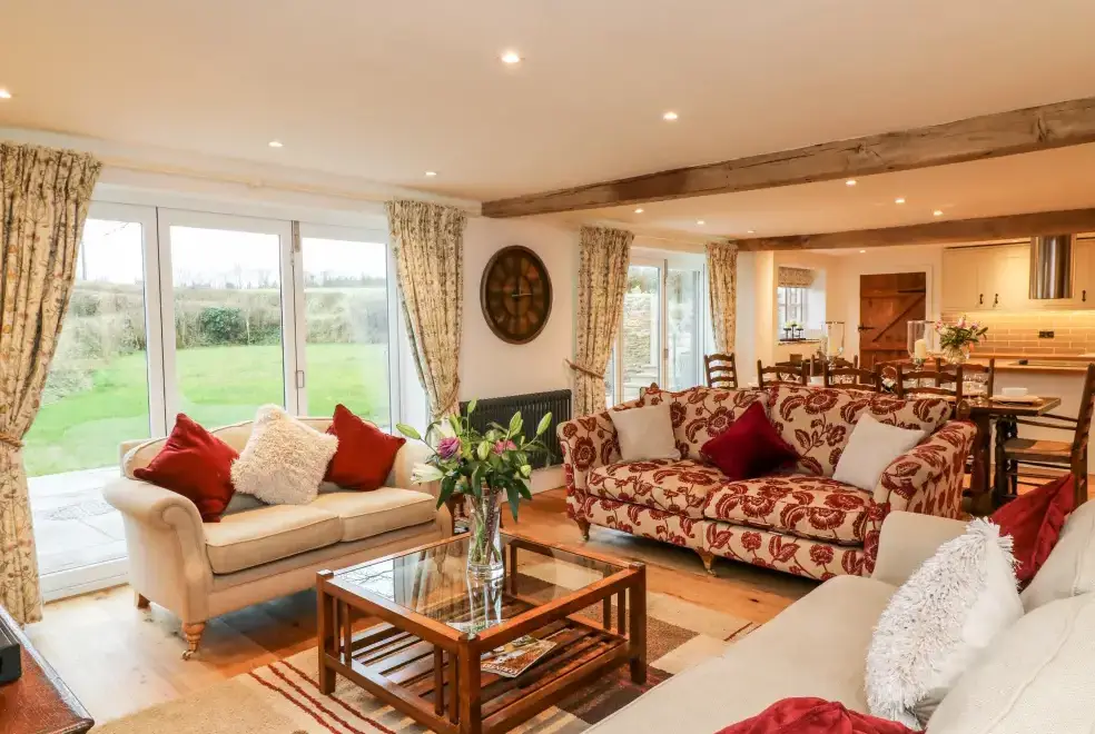Open plan living area at Lake View