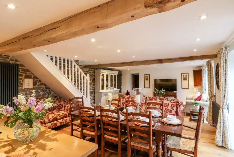 Open plan living area at Lake View