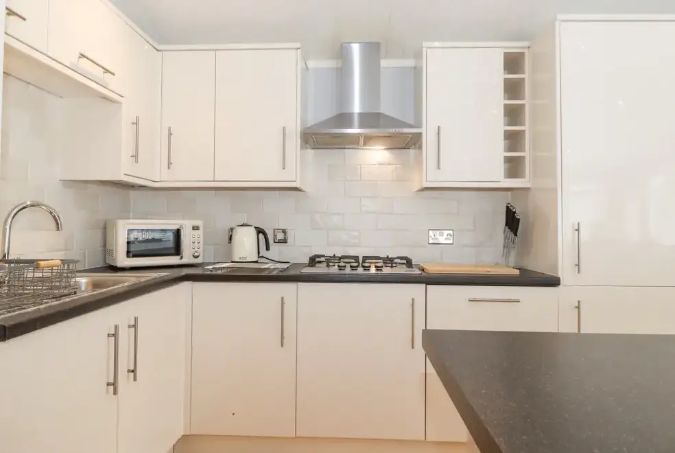 Well equipped kitchen at Lakes Lodge