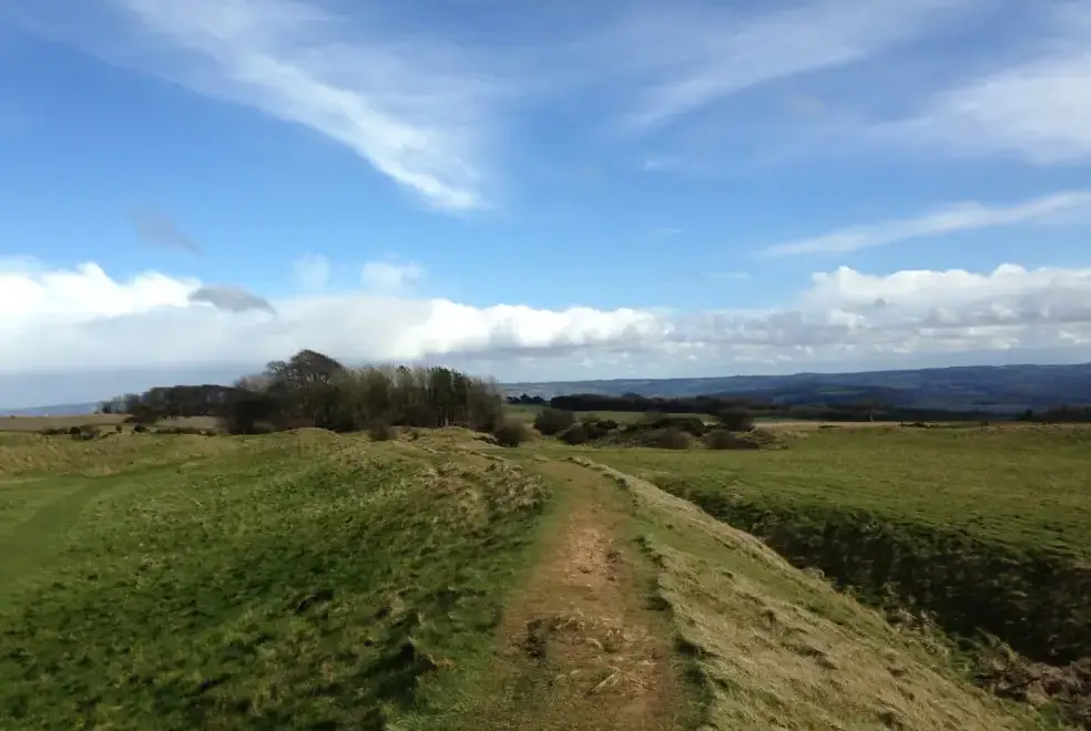 Countryside views at Lakeside Yurt, Cotswolds