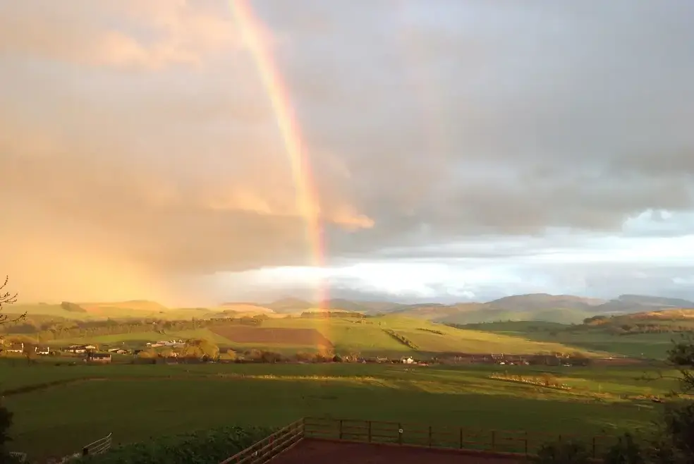 Countryside views at Lammerlaw Self Catering