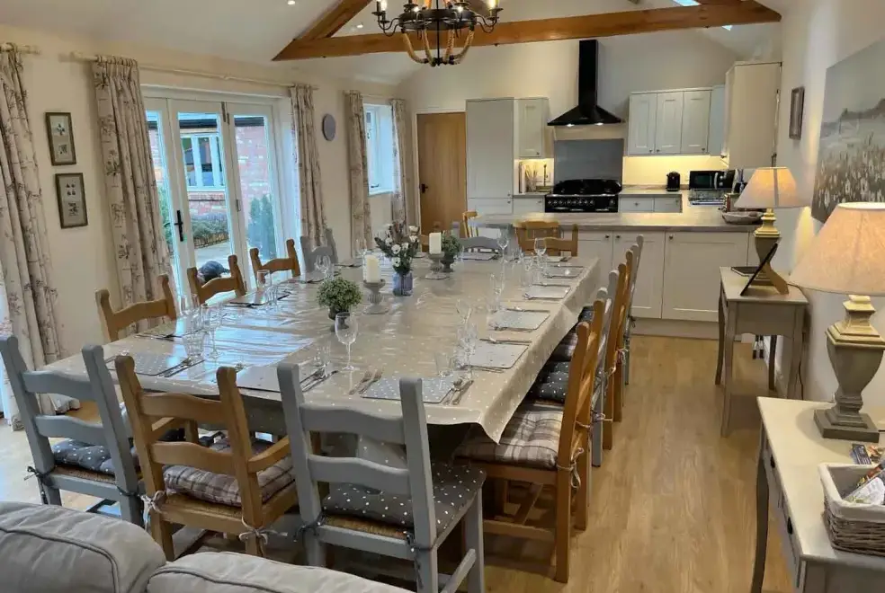 Kitchen/diner at Langford Valley Barn