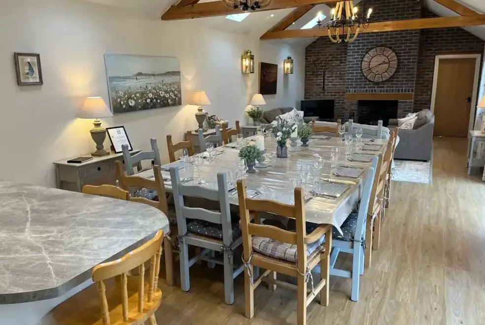 Kitchen/diner at Langford Valley Barn