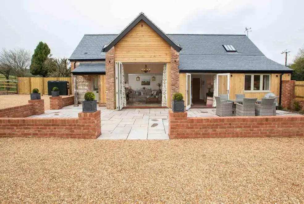 Patio area at Langford Valley Stables