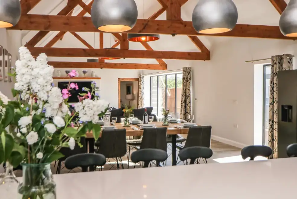 Kitchen/diner at Langley Barn