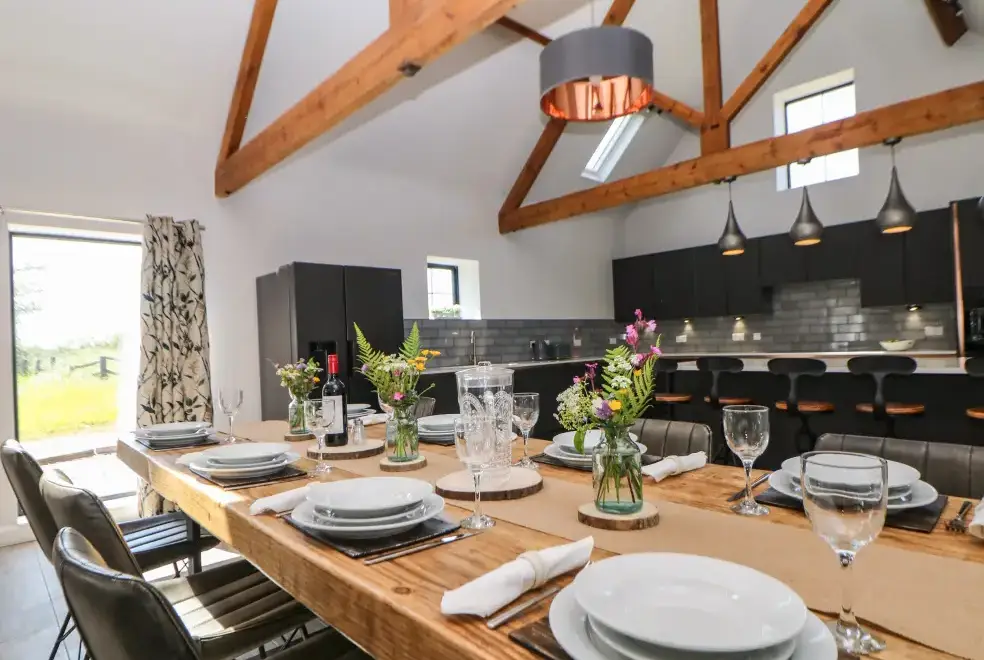 Kitchen/diner at Langley Barn