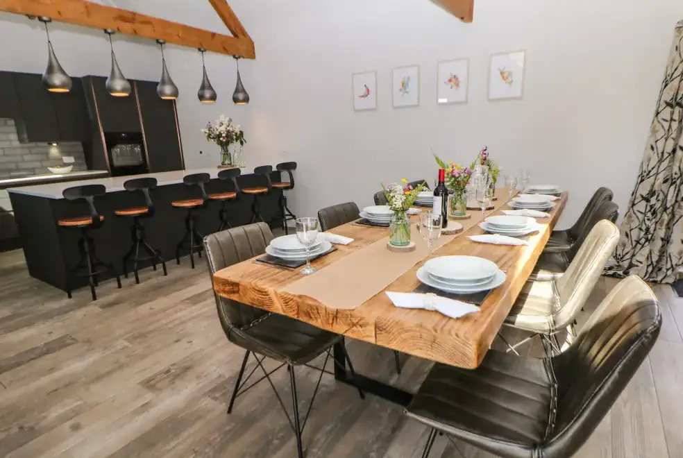 Dining room at Langley Barn