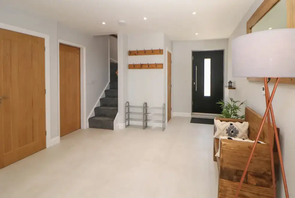 Boot room at Langley Barn