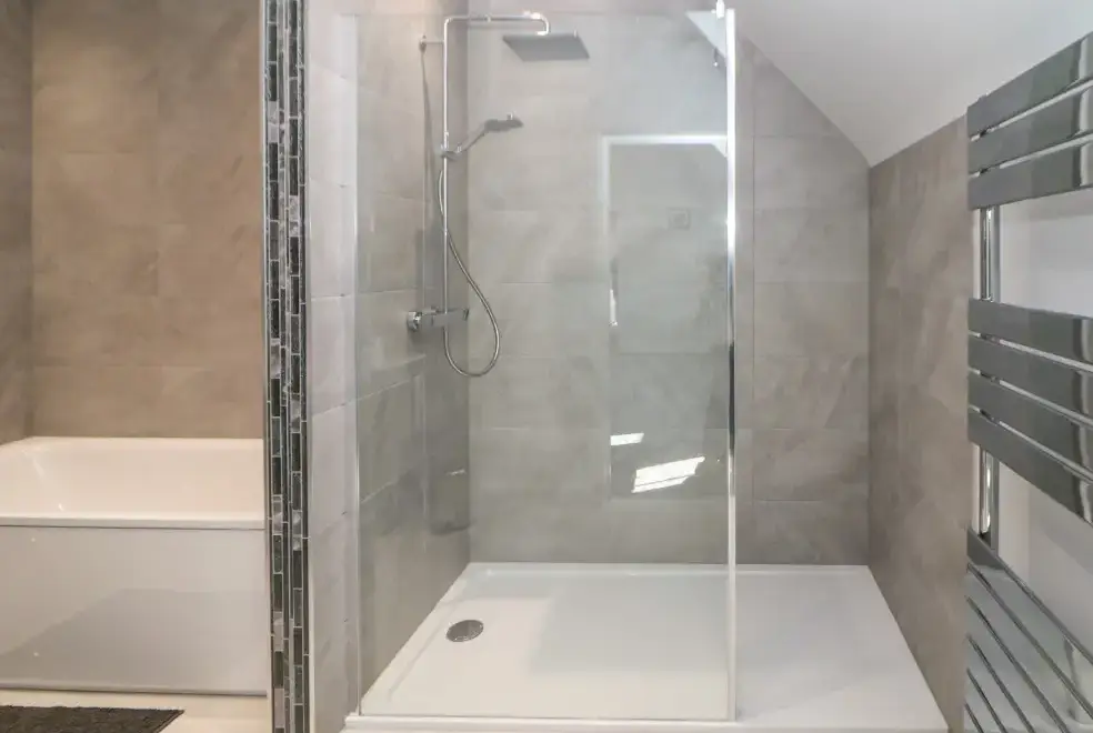 Shower room at Langley Barn