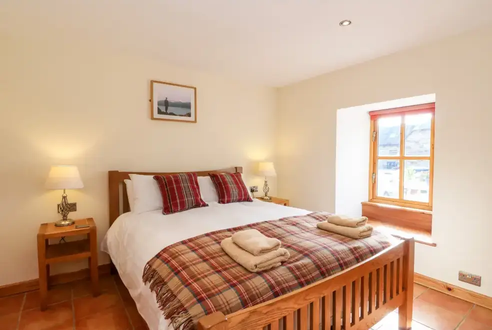 Bedroom at Larch Cottage