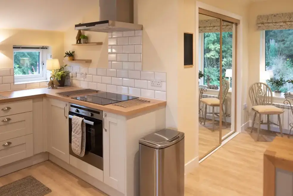Kitchen/diner at Larchwood Lodge