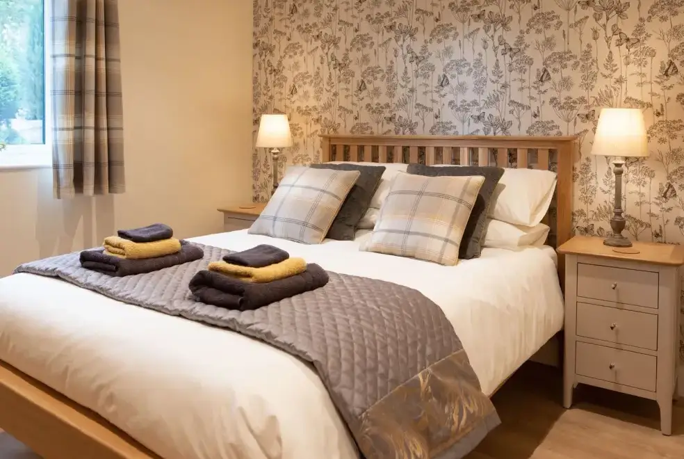 Bedroom at Larchwood Lodge