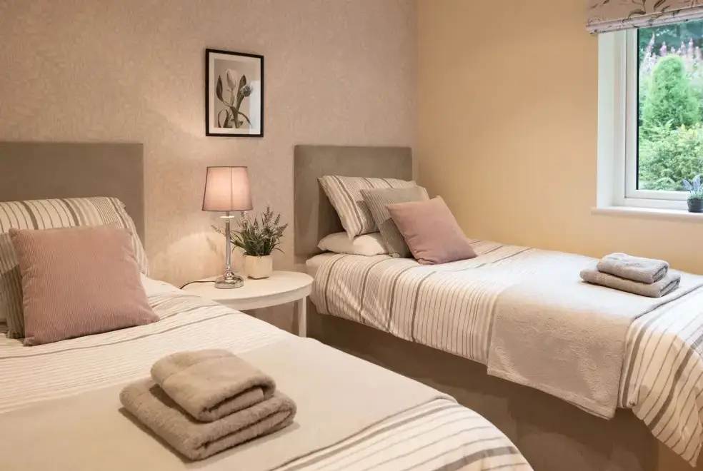 Bedroom at Larchwood Lodge