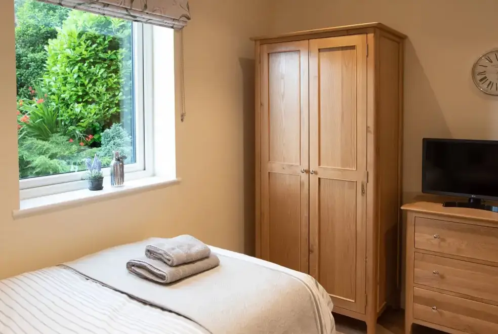 Bedroom at Larchwood Lodge