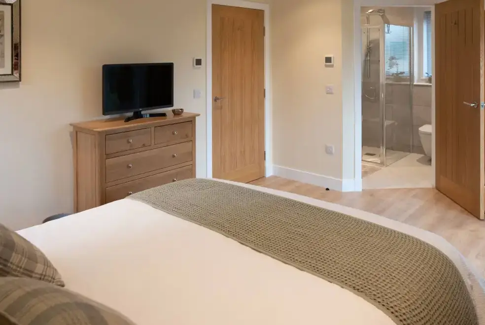 Bedroom at Larchwood Lodge