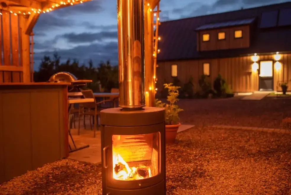 Firepit at Larchwood Lodge