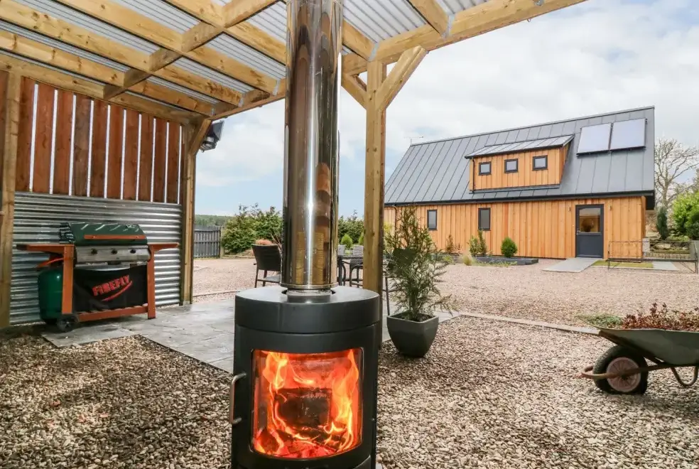 Firepit at Larchwood Lodge