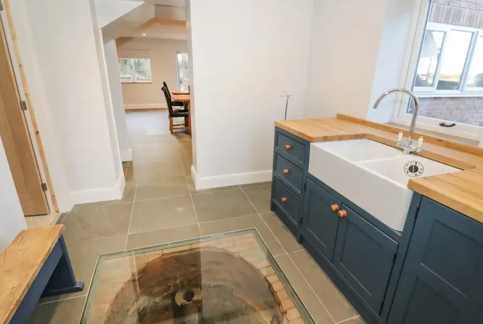 Boot room at Lea Farm House