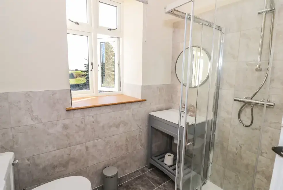 Shower room at Lea Farm House