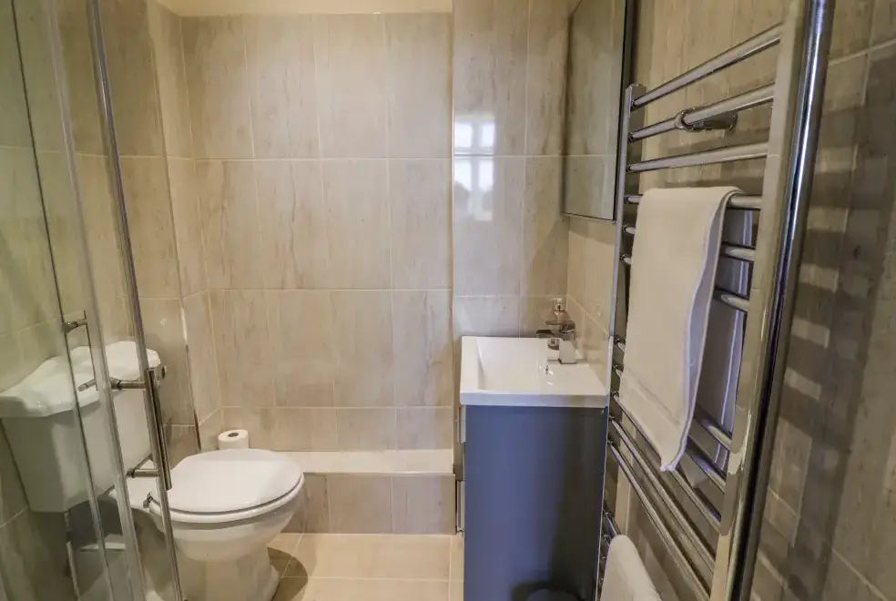 Shower room at Lea Farm House
