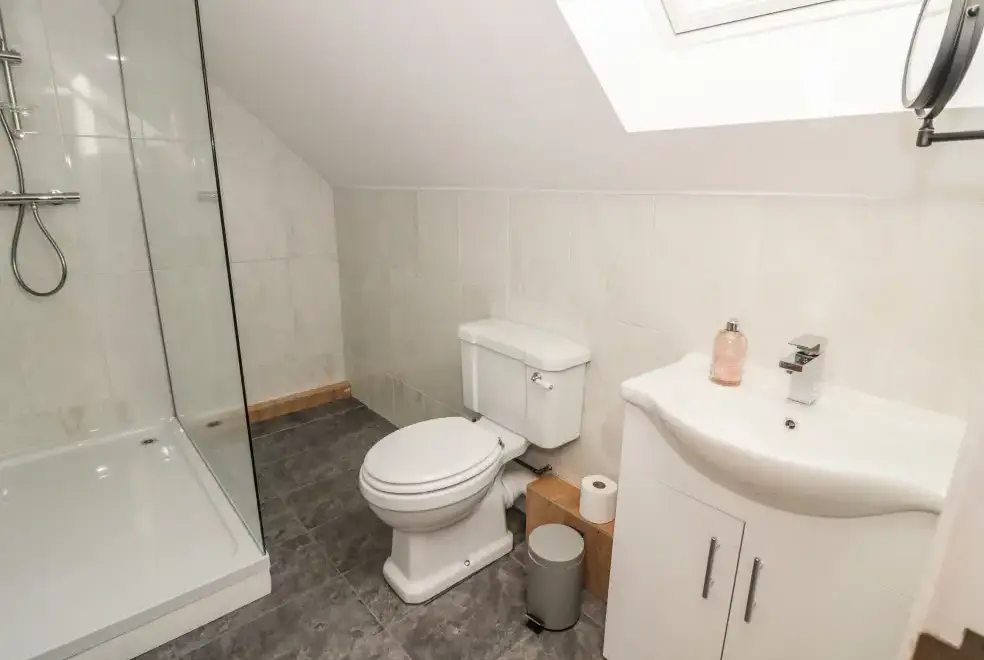 Shower room at Lea Farm House