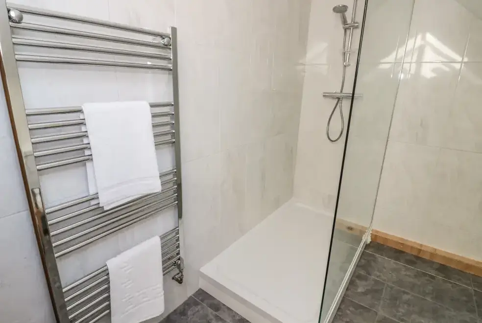 Shower room at Lea Farm House