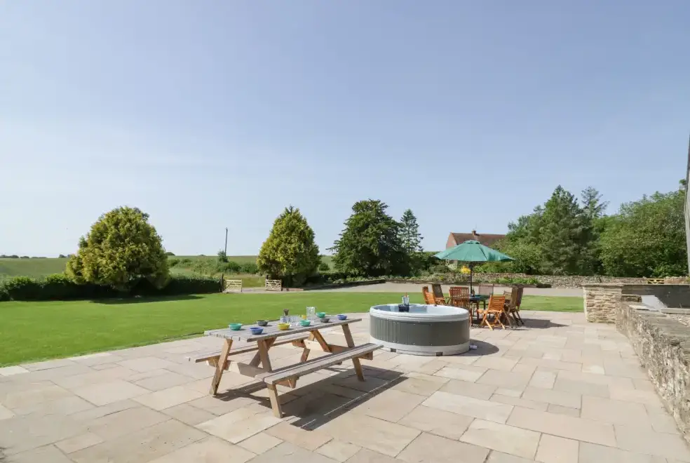 Patio area at Lea Farm House