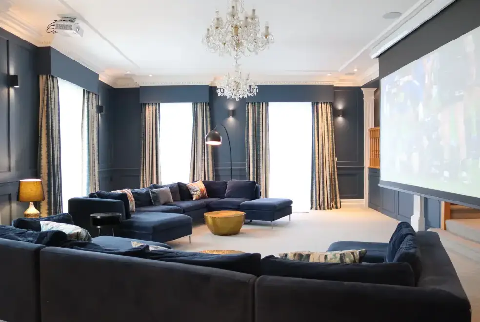 Cinema room at Leafield House @ Nables Farm