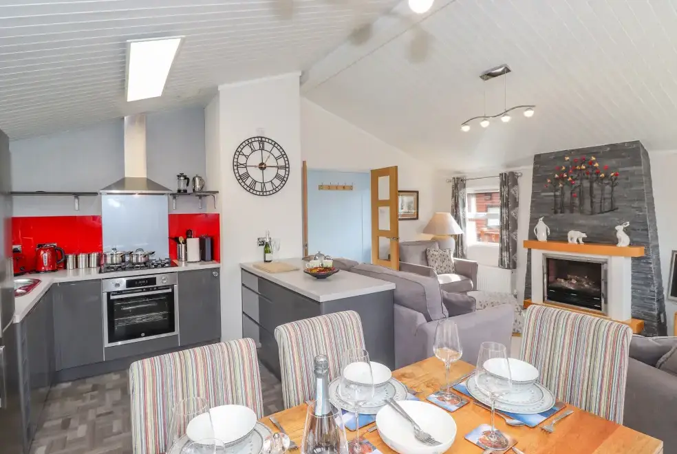 Open plan living area at Limefitt Lodge