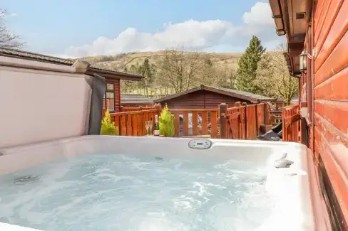 Private Hot Tub at Limefitt Lodge, Cumbria