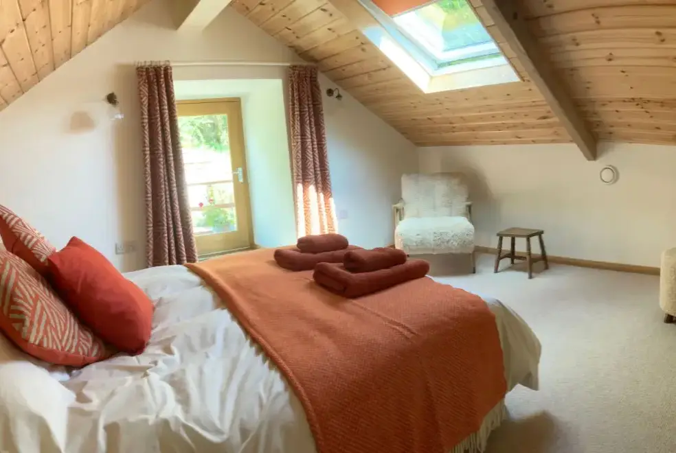 Bedroom at Lingcombe Barn in Dartmoor