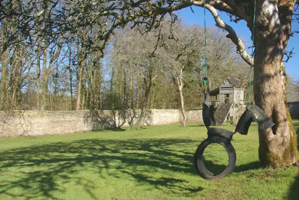 Children’s play area at Lingcombe Barn in Dartmoor